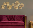 Lampada da Muro Dishy Glam 5 Luci 138x9x50 cm in Ferro Oro