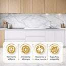 Set 6 Pannelli Decorativi Area 4,3 mq 120x60 cm Rivestimento Murale Effetto Marmo in PVC Grigio     
