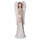 Angelo in Resina con Led oro cm 22x15xh66