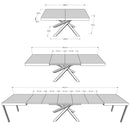 Tavolo Allungabile 180-440x90x77 cm Volantis Cashmere Telaio Antracite 
