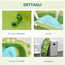 Vaschetta Bagnetto per Bambini 80x53,9x20,8 cm Antiscivolo Pieghevole Verde