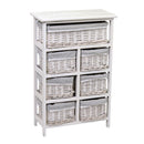 Cassettiera in Legno 7 Cassetti 50x25H76,6cm Greta Bianca