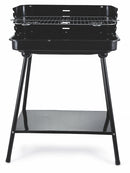 Barbecue a Carbone Carbonella Rettangolare 58x38 cm Soriani Sun-day Nero