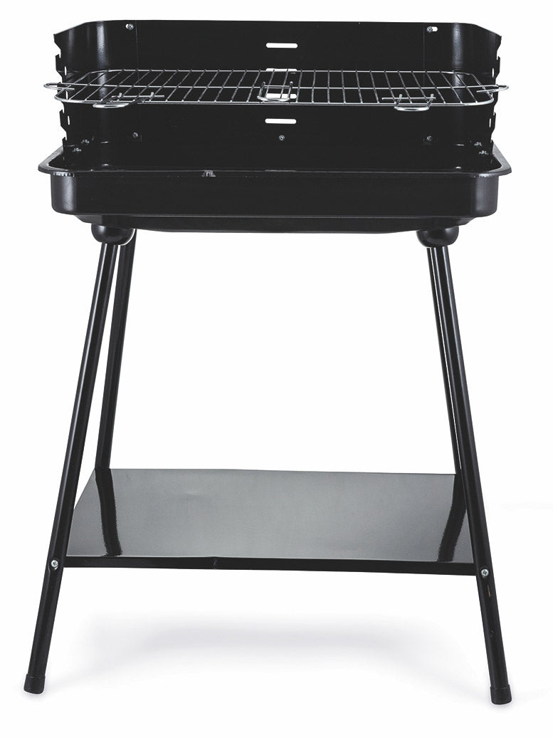 Barbecue a Carbone Carbonella Rettangolare 58x38 cm Soriani Sun-day Nero