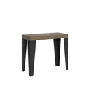 Consolle Allungabile 90-300x40x77 cm Flame Premium Tortora Telaio Antracite 
