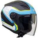 Casco Jet per Scooter Visiera Lunga CGM Apache 130S Azzurro Opaco Varie Misure