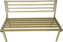 Panchina da Giardino 127x61x80 cm Montecarlo in Acciaio  Tortora  