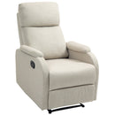Poltrona Relax Reclinabile Manuale con Poggiapiedi Beige    