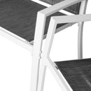 Set da Giardino Divano Poltrone e Tavolino in Metallo Vandi 