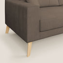 Divano 2 Posti 166x95x91 cm in Tessuto Marrone