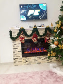 Camino Elettrico da Incasso 54,4x91,5x14 cm Effetto Fiamma 1500W Adeli