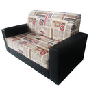 Divano 2 Posti Divanetto Attesa Design in Similpelle e Tessuto Renier Kube Paper