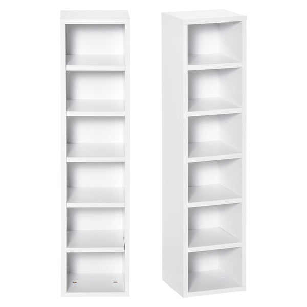 online Set 2 Pezzi Mobile Libreria Porta CD 21x19.2x88,3 cm in Legno Bianco