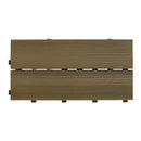 Set 14 Piastrelle Autobloccanti in Plastica Effetto Legno 37,7 x 18,6 cm da Interno o Esterno 