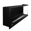 Camino a Bioetanolo da Incasso ad angolo 120x22,4x45 cm Sutri 120 DX Nero 