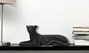 Statua Leopardo Sdraiato Nero 38x12,5x15,3 cm in Poliresina