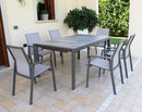 Tavolo Allungabile Portland 175/235x100x75 h cm in Alluminio Taupe