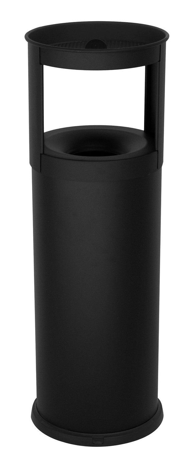 online Pattumiera Gettacarte Ø25xh80 cm Autoestinguente Posacenere in Acciaio Verniciato Nero