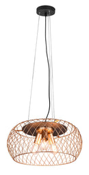 Lampada a Sospensione da Interno Attacco E27 in Metallo Ottone Opaco