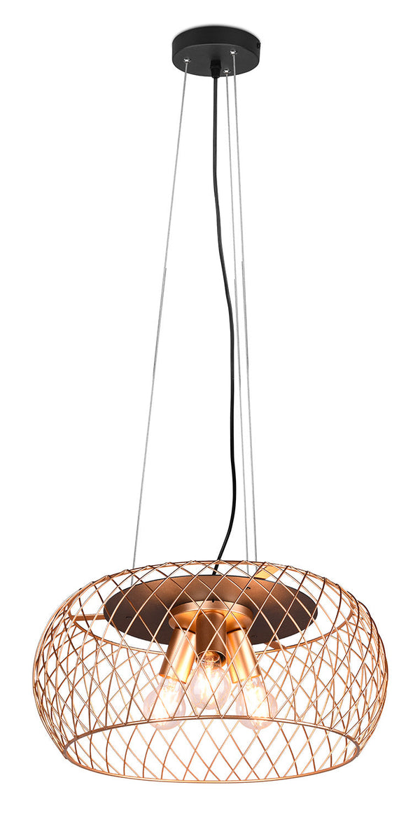 acquista Lampada a Sospensione da Interno Attacco E27 in Metallo Ottone Opaco