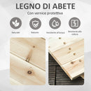 Ponticello per Giardino con Ringhiera 228x75x110 cm in Legno Naturale