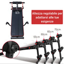 Panca Fitness per Addominali Inclinata Multifunzione Regolabile 