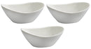 Set 3 Insalatiere 20x15,5x8 cm in Porcellana Allluminica Kaleidos Aluxina Bianche