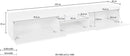 Mobile Tv 3 Ante e Ripiano a Giorno 220x40x35 cm Essential 2A 1R Bianco Lucido  