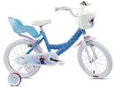 Bicicletta per Bambine 16" Disney Frozen Freni Caliper e Stabilizzatori in Acciaio Hi-Ten Azzurro