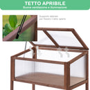 Mini Serra da Giardino 90x50x93 cm in Legno Marrone