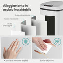 Pattumiera Cestino per Rifiuti 28x22x41 cm Contenitore Rimuovibile da 12L Apertura a Infrarossi in Acciaio Inox ABS e PP Bianco      