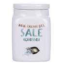Barattolo Sale Grosso 9,5x9,5x14,5 cm in New Bone China VdE Tivoli 1996 Le Travisate Bianco