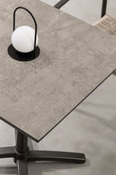 Tavolo da Bar da Giardino 70x70x74h cm in Alluminio e HPL Claret Antracite Dark 