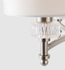 Lampadario Neoclassic in Metallo e Vetro Alicante Nickel