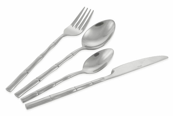 acquista Servizio Set di Posate 24 Pezzi in Acciaio Villa d'Este Home Tivoli Urban Bamboo