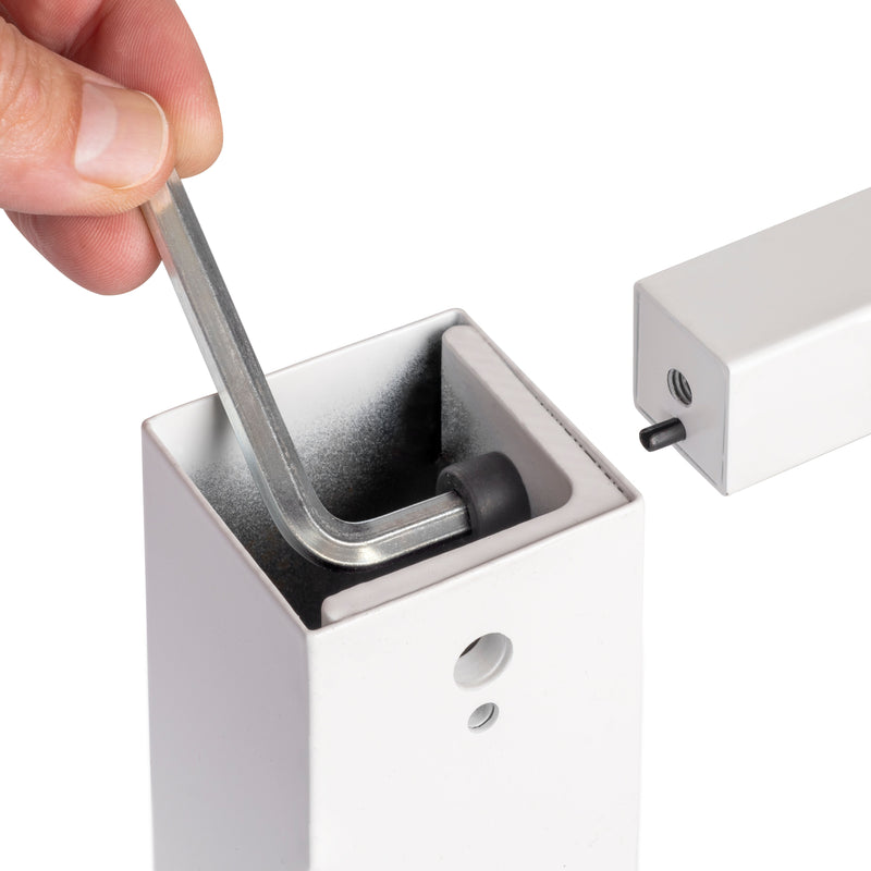 Set Struttura e Gambe Tavolo 750x750 mm in Acciaio Emuca Bianco