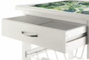 Carrello da Cucina Salvaspazio 37x37x76 cm 3 Ceste in Legno Soriani Cactus Bianco