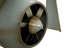Scrivania Aviator 181x70,5x71 cm in Ferro e MDF e PU Nero e Grigio
