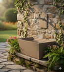 Fontana a Parete da Giardino con Rubinetto e Vasca Belfer 42/PRQ Tortora