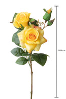 Set 8 Rose Artificiali Real Touch per 4 38 cm 