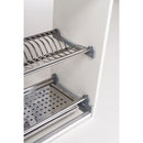 Scolapiatti Colapiatti ad Incasso in Acciaio Inox 86x30cm con Raccogligoccia Fumer