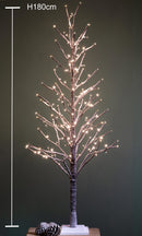 Faggio H180 cm con 270 Led e Movimento per interno Marrone