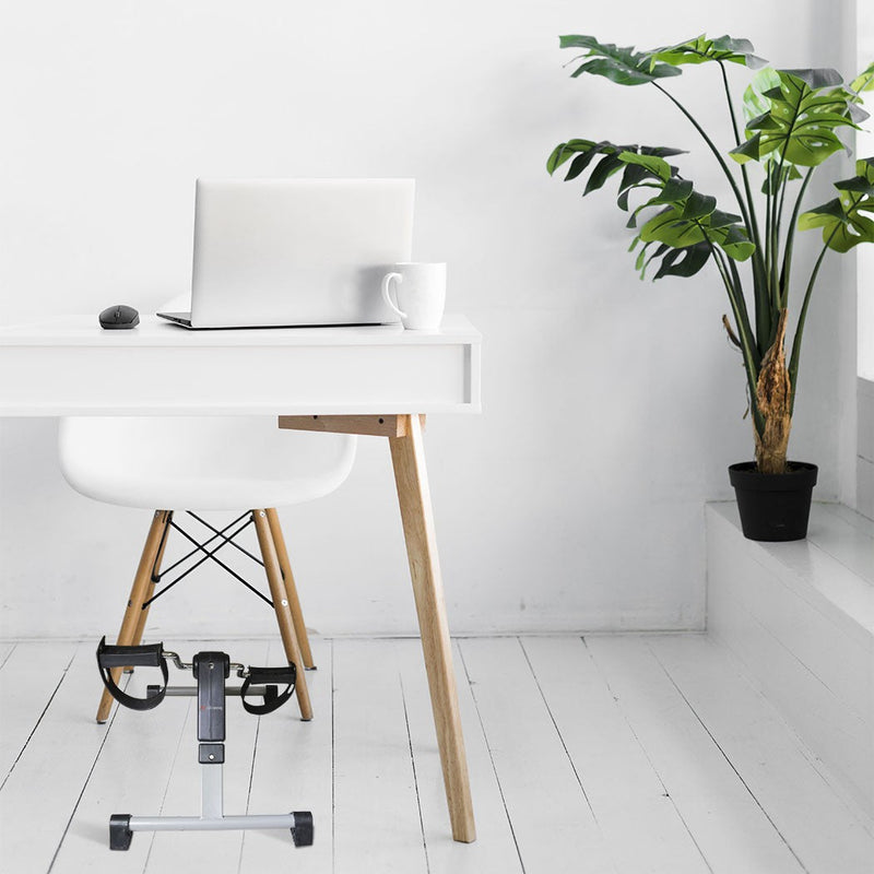 Mini Cyclette 50x25x36 cm per Braccia e Gambe Trasportabile Grigio e Nero