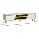 Mobile TV fino a 65” 150x30x42 cm in Legno truciolare Bianco e Legno
