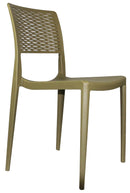 Set 4 Sedie da Giardino in Polipropilene Vandi Verde Militare