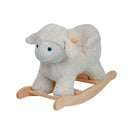 Dondolo Agnellino in Peluche e Legno per Bambini