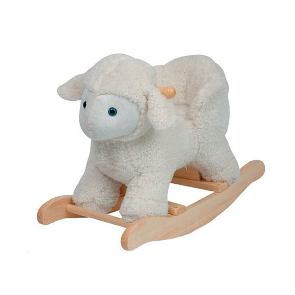 Dondolo Agnellino in Peluche e Legno per Bambini prezzo