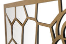 Pannello Nativity Oro Rettangolare 120x2x66 cm in Ferro MDF e Specchio Oro