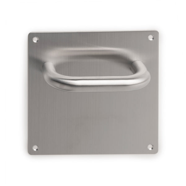 Coppia di Maniglie con Piastra 17 x 17 cm per Porte Interne Acciaio Inossidabile Emuca online