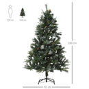 Albero di Natale Artificiale Innevato 150 cm 770 Rami con Pigne  Pino Verde